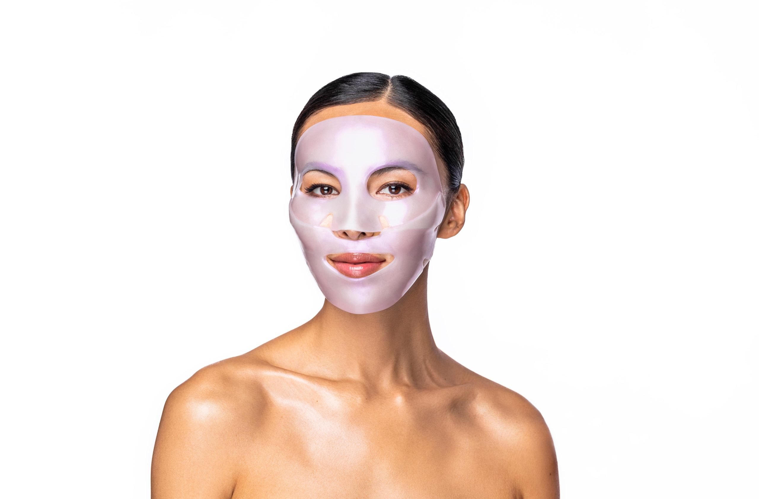 woman with a face mask treatment