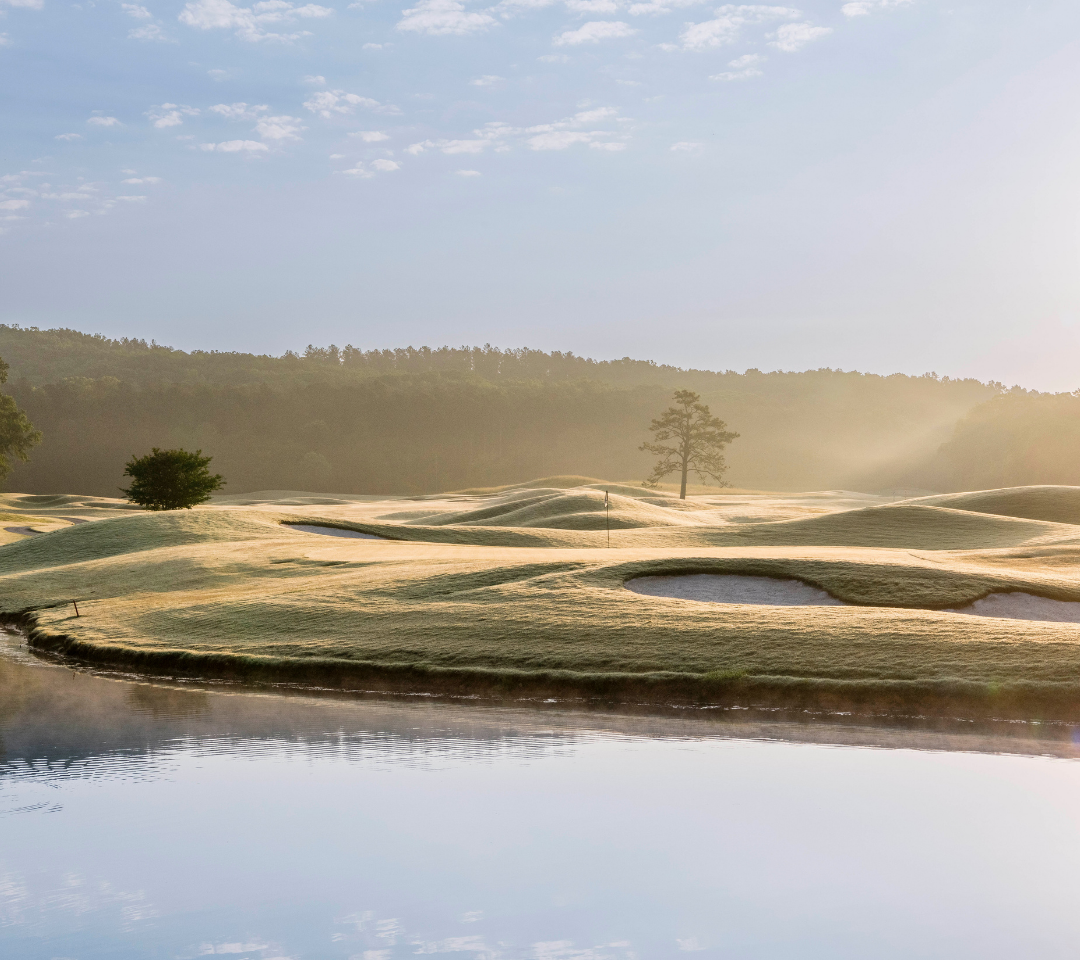 golf course and lake
