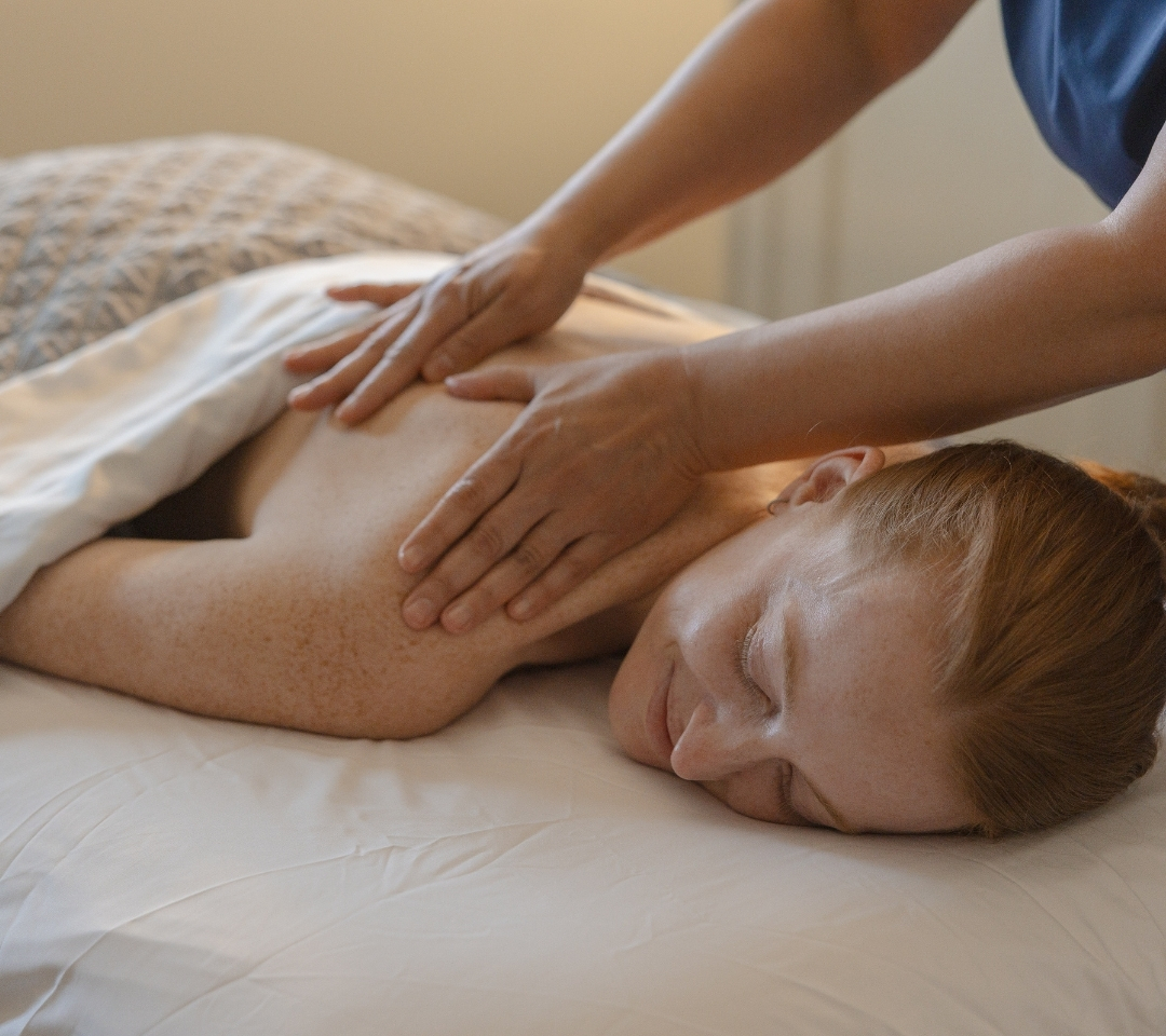 woman gets a massage