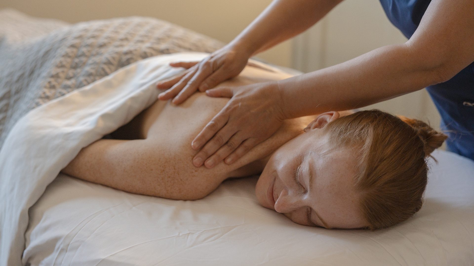 woman gets a massage