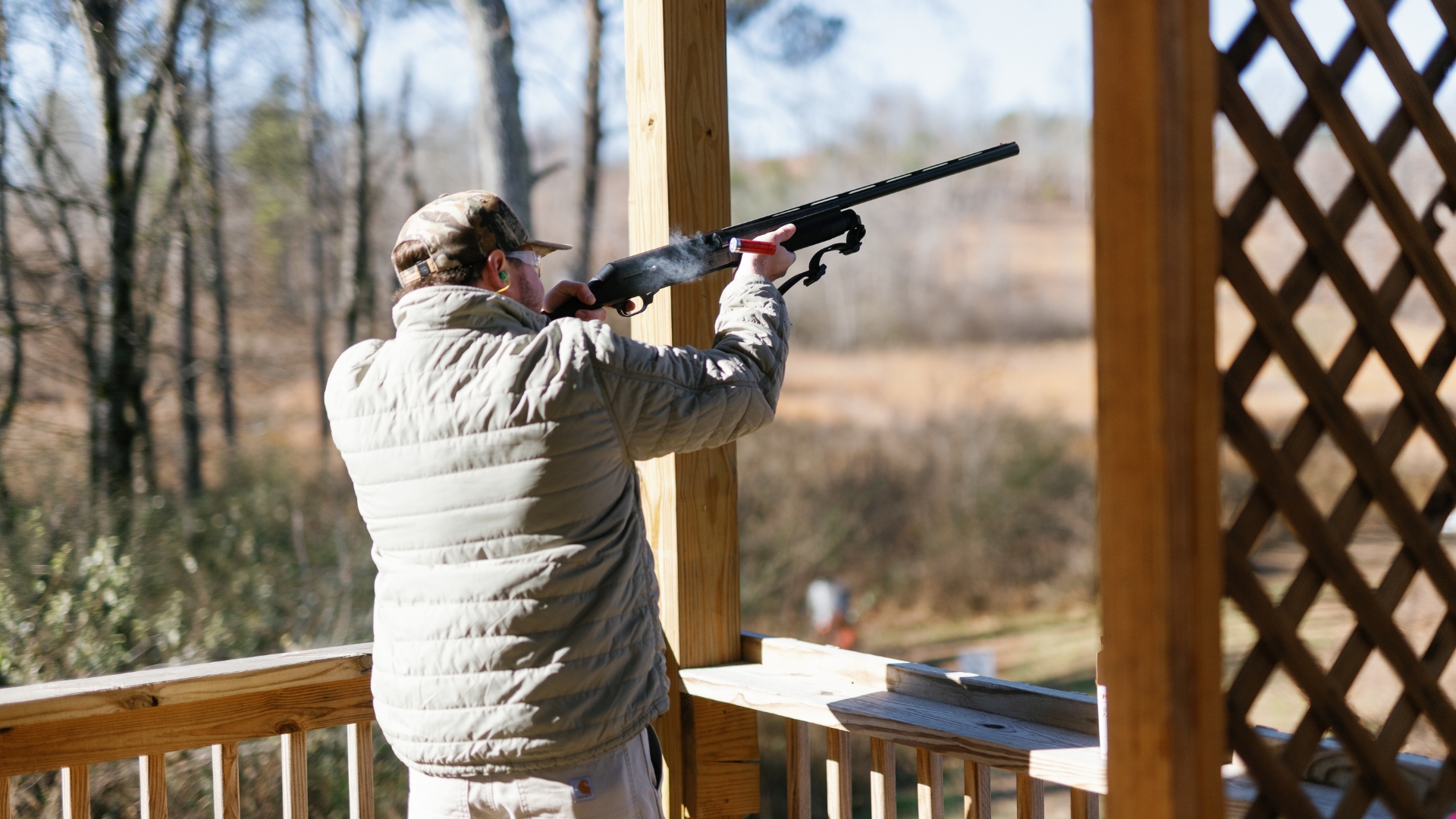 man playing sporting clays